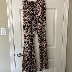Fashion Nova: leopard pants. Size Medium